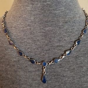 Dark blue stone necklace